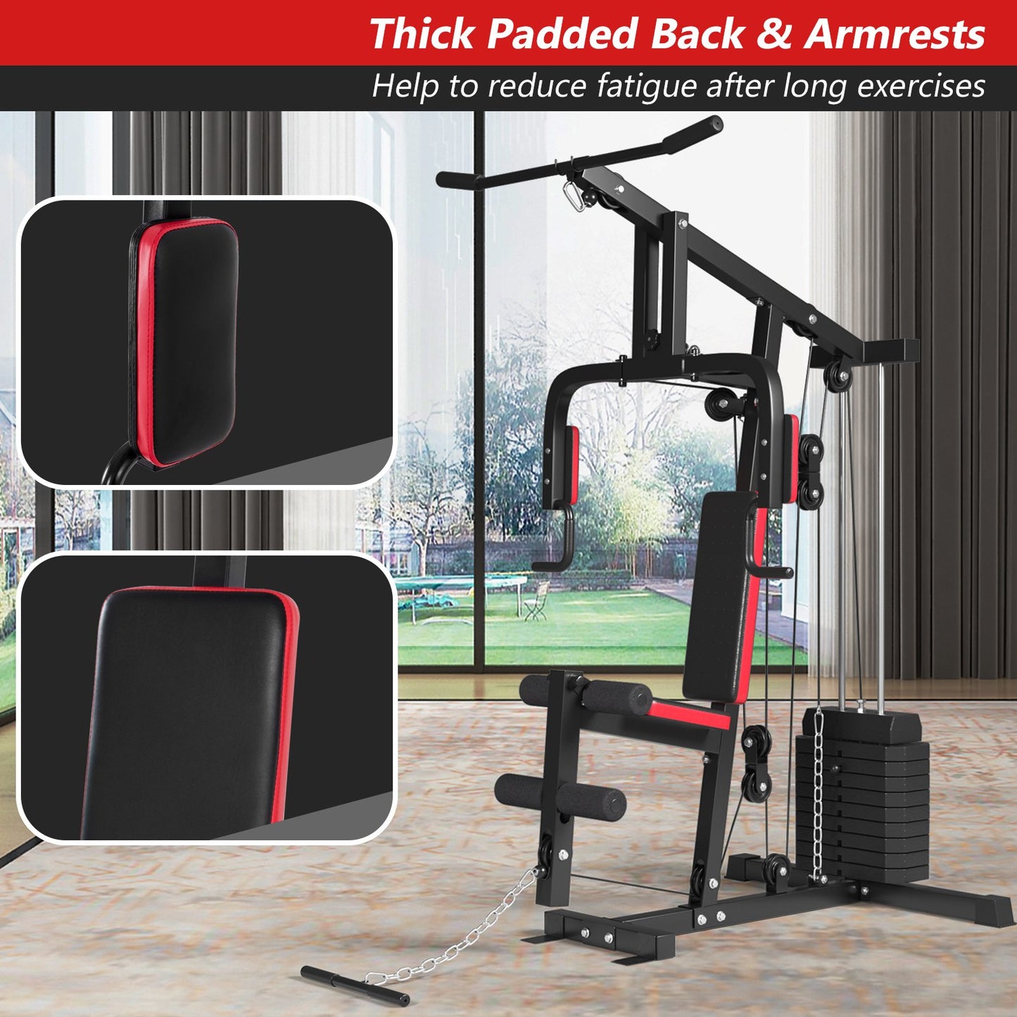 Multifunction Cross Trainer Workout Machine, Black Benches Racks & Bars   at Gallery Canada