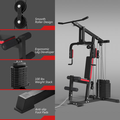 Multifunction Cross Trainer Workout Machine, Black Benches Racks & Bars   at Gallery Canada