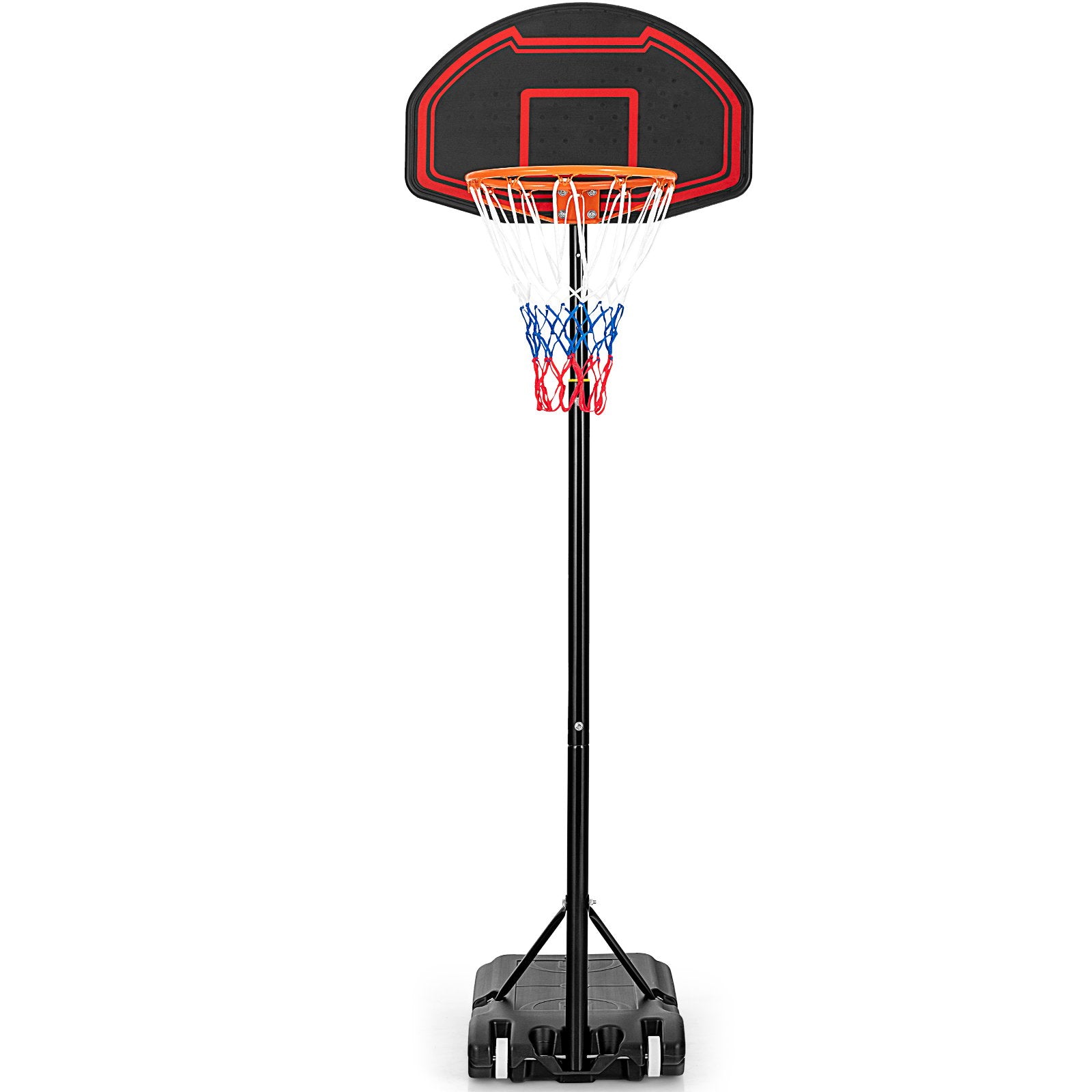 Adjustable Kids' Basketball Hoop Stand with Durable Net and Wheel, Black Sport Equipments   at Gallery Canada