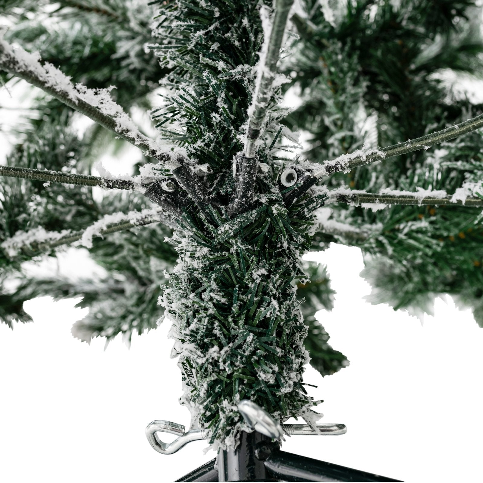 Flocked Christmas Tree with 250 Warm White LED Lights and 752 Mixed Branch Tips-6ft, Green Christmas Tree   at Gallery Canada