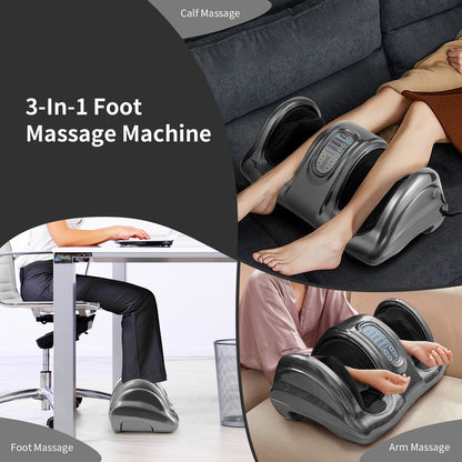 Therapeutic Shiatsu Foot Massager with High Intensity Rollers, Gray Foot Massager   at Gallery Canada