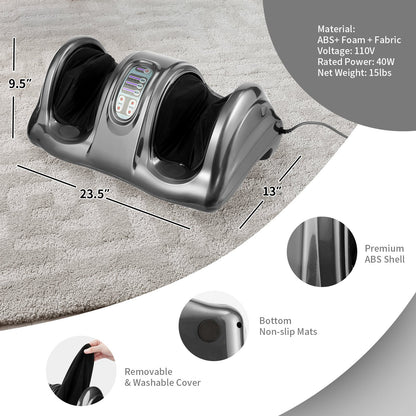 Therapeutic Shiatsu Foot Massager with High Intensity Rollers, Gray Foot Massager   at Gallery Canada