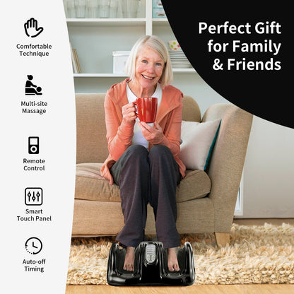 Therapeutic Shiatsu Foot Massager with High Intensity Rollers, Black Foot Massager   at Gallery Canada