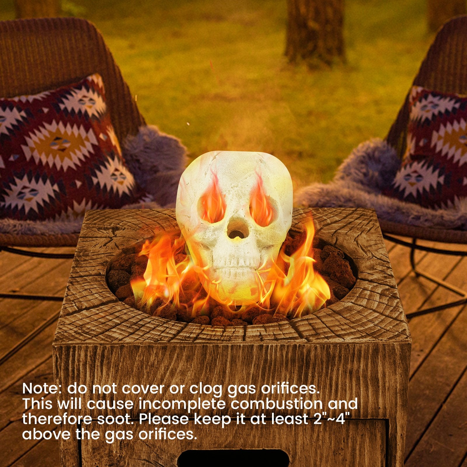 Halloween Fire Pit Skull Halloween Decoration, Beige Halloween   at Gallery Canada