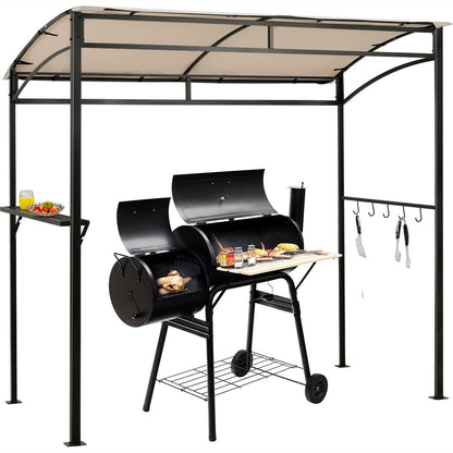 7 x 4.5 Feet Grill Gazebo Outdoor Patio Garden BBQ Canopy Shelter, Beige Gazebos   at Gallery Canada