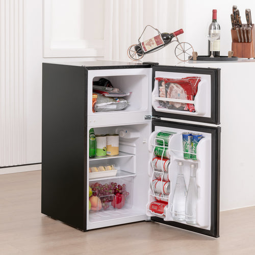 3.2 Cu. Ft Compact Mini Fridge with 5 Temperature Settings, Black