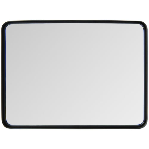 Rectangular Wall Mount Bathroom Mirror with Solid Steel Frame-M, Black