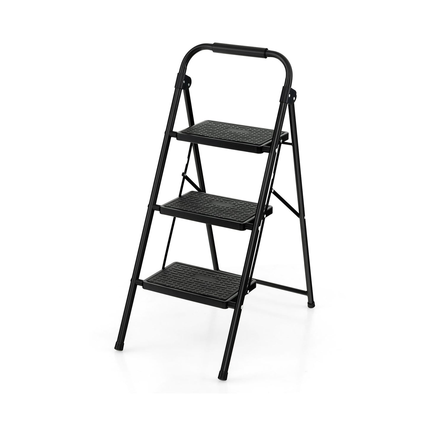 3-Step Ladder with Wide Anti-Slip Pedal-3-Step, Black Ladders   at Gallery Canada