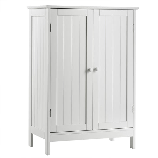 Bathroom Floor Storage Double Door Cupboard Cabinet, White Floor Cabinets   at Gallery Canada