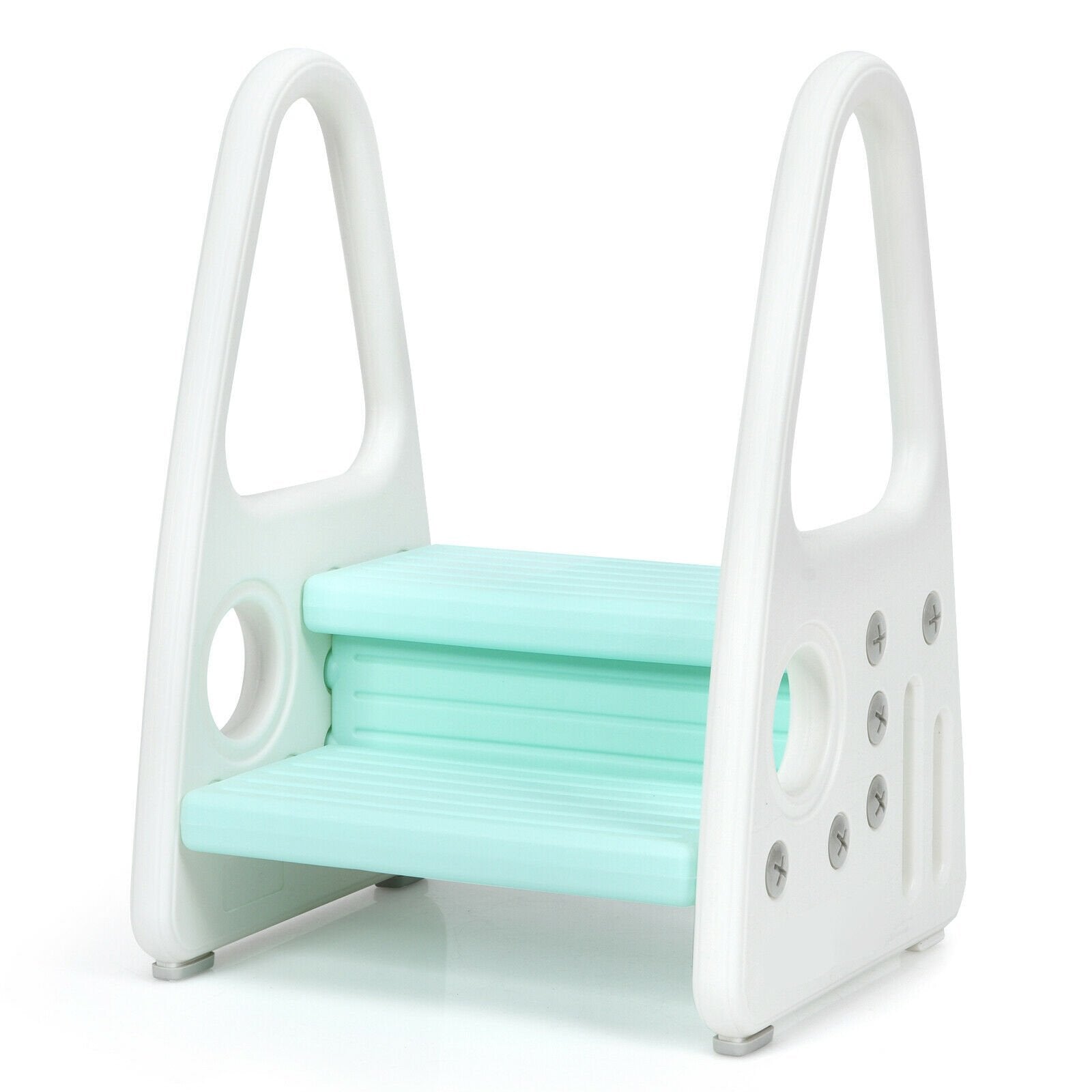 Kids Step Stool Learning Helper with Armrest for Kitchen Toilet Potty Training, Blue Toddler & Kids Furniture   at Gallery Canada