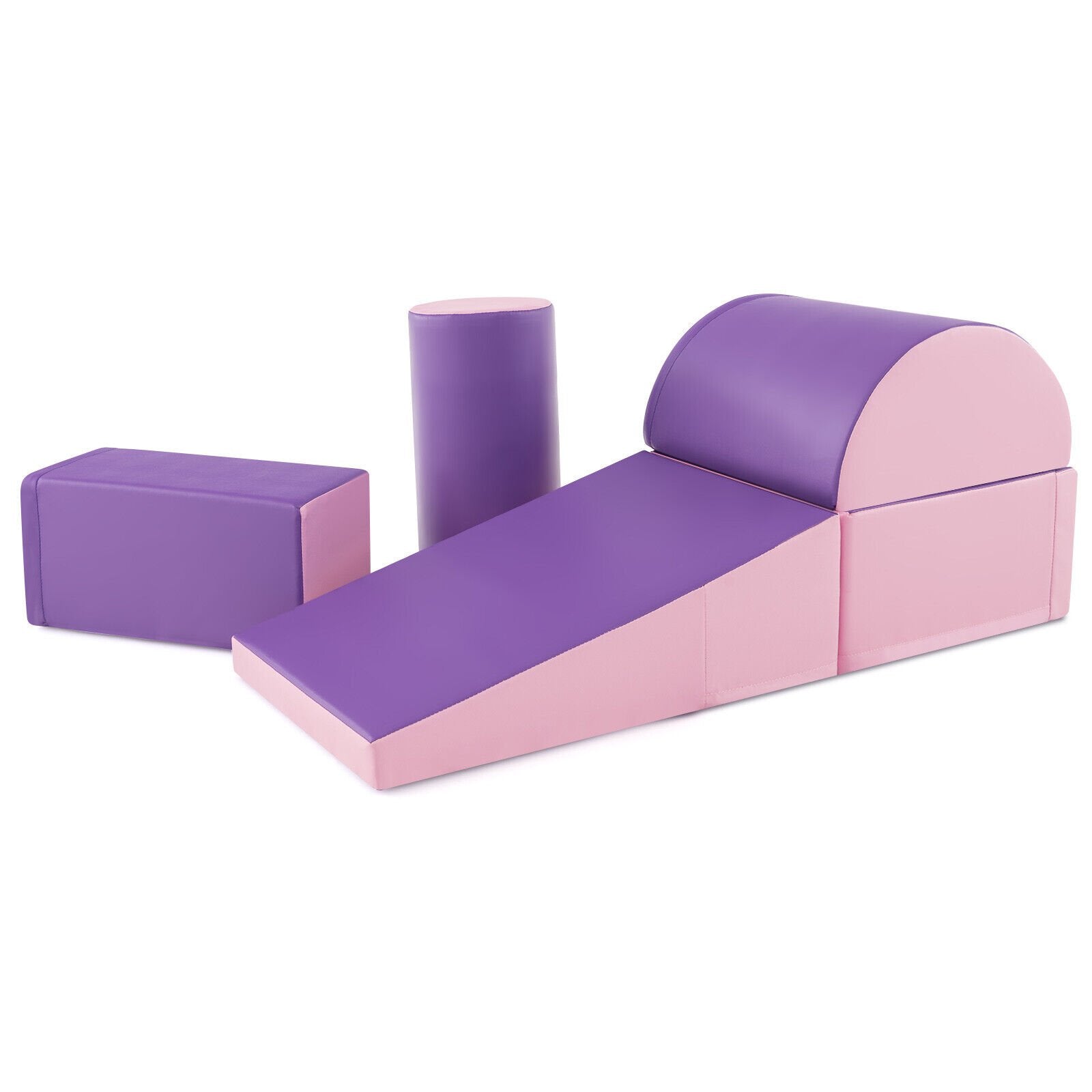 5-Piece Kids Climb and Crawl Activity Playset, Purple Climbers & Slides   at Gallery Canada