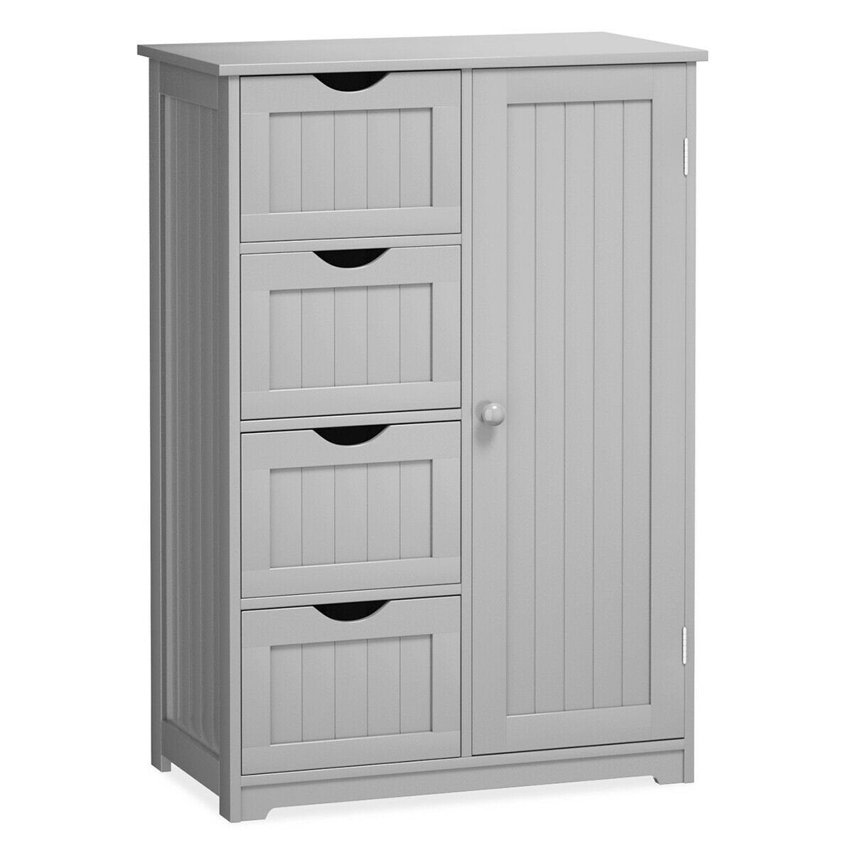 Standing Indoor Wooden Cabinet with 4 Drawers, Gray Floor Cabinets   at Gallery Canada