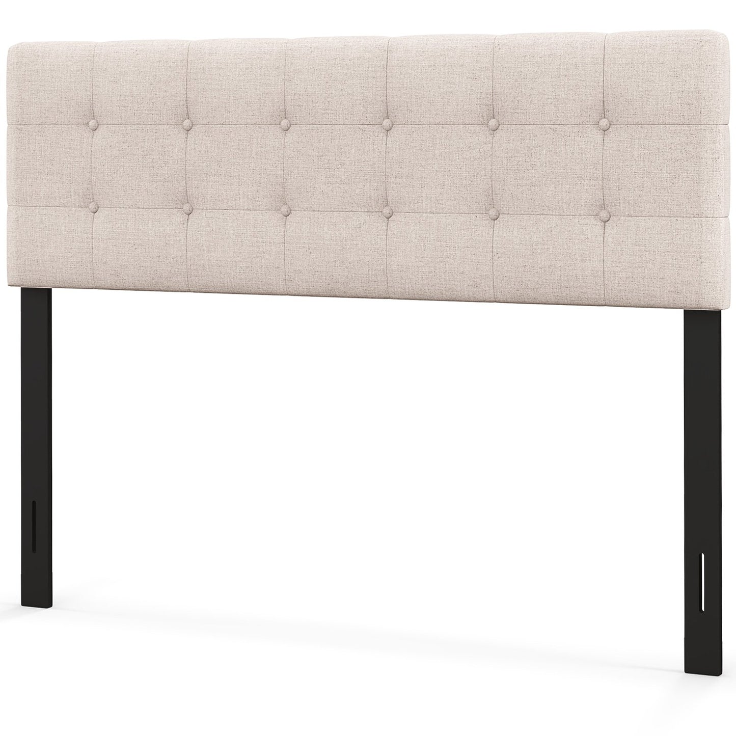 Linen Upholstered Headboard with Solid Rubber Wood Legs, Beige Headboards   at Gallery Canada