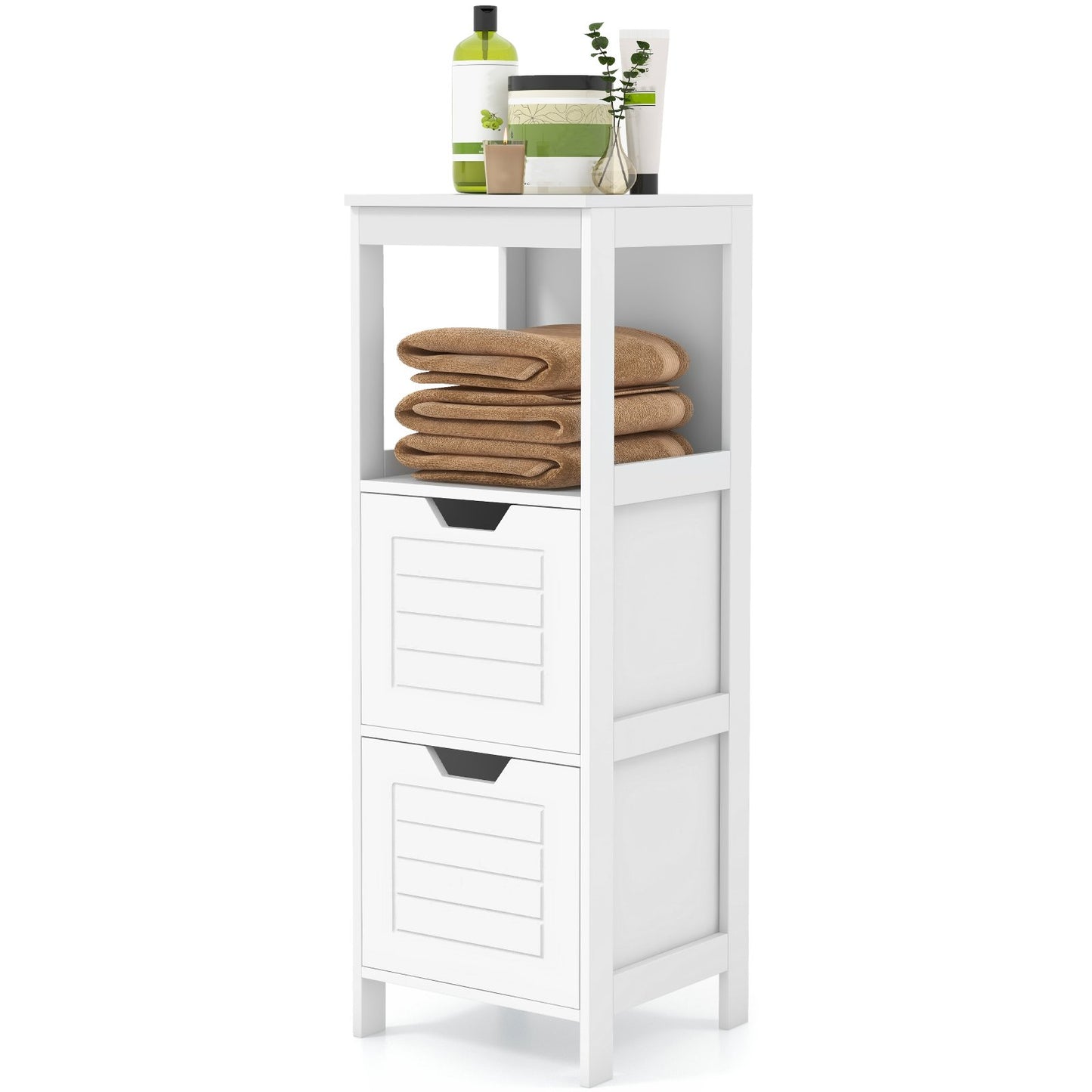 Floor Cabinet Multifunction Storage Rack Stand Organizer, White Floor Cabinets   at Gallery Canada