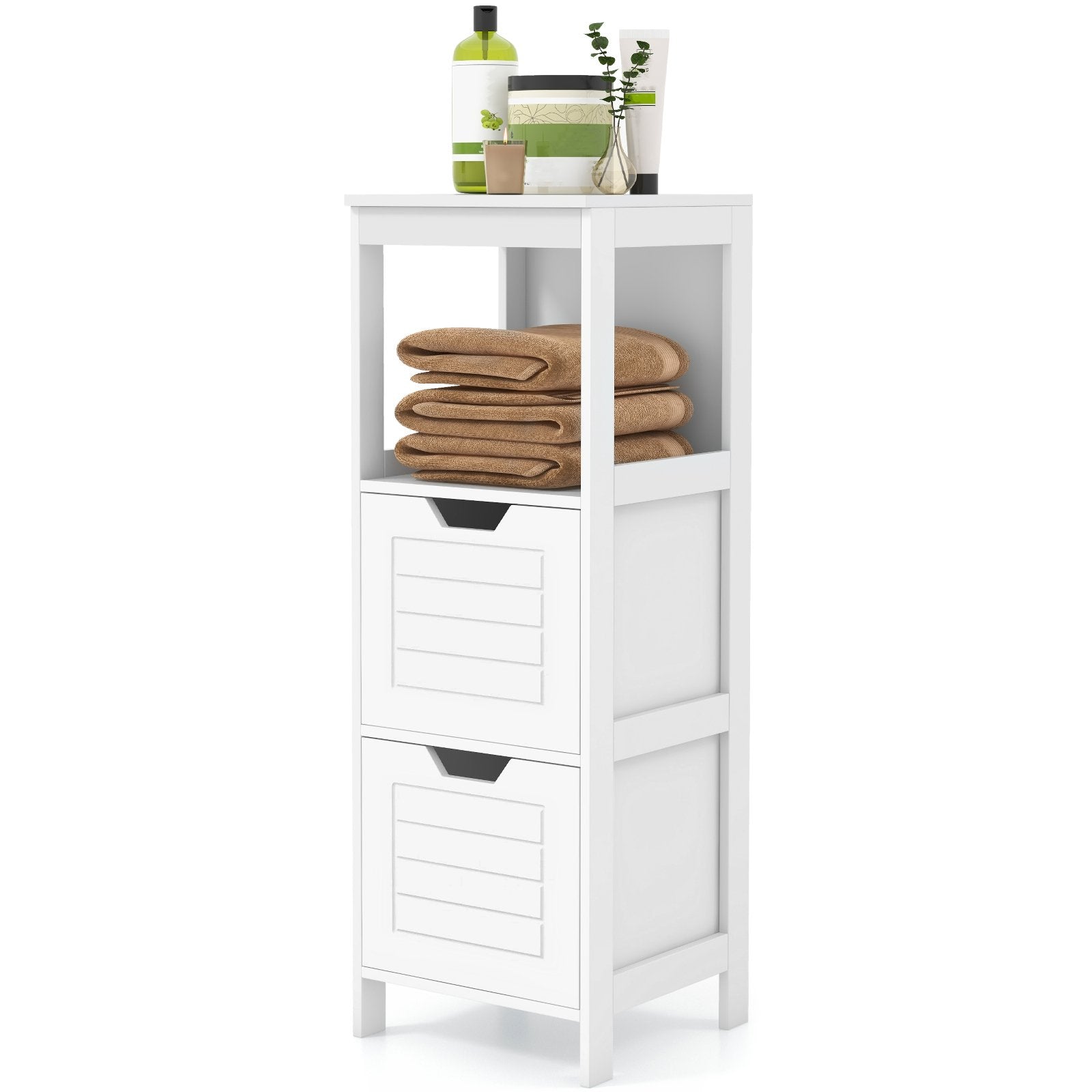 Floor Cabinet Multifunction Storage Rack Stand Organizer, White Floor Cabinets   at Gallery Canada