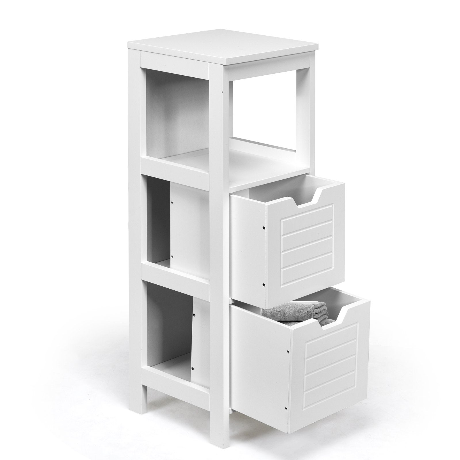 Floor Cabinet Multifunction Storage Rack Stand Organizer, White Floor Cabinets   at Gallery Canada