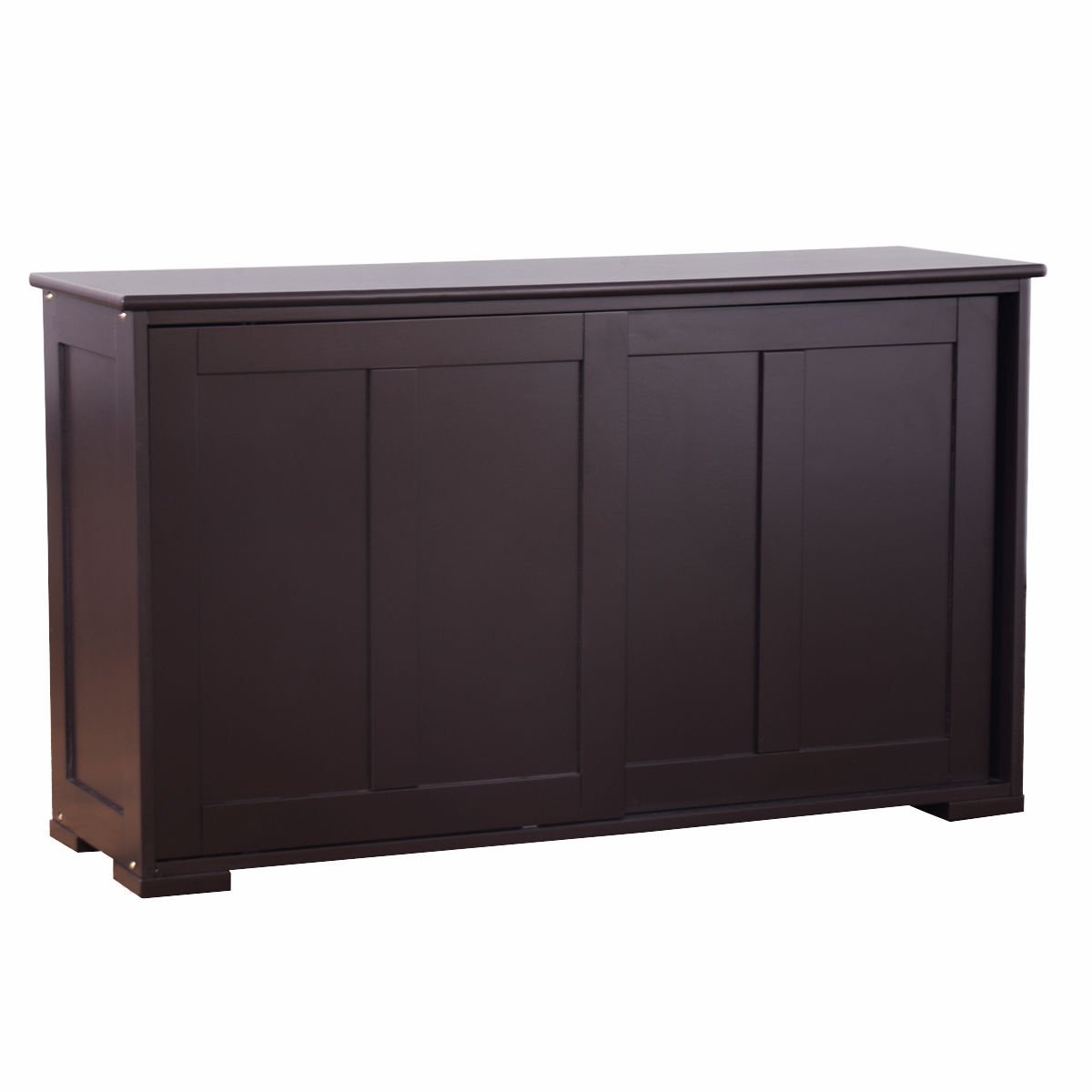 Kitchen Storage Cabinet with Wood Sliding Door, Brown Sideboards Cabinets & Buffets   at Gallery Canada