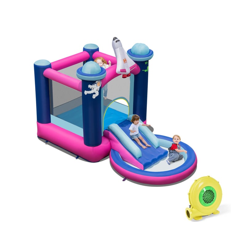 3-in-1 Inflatable Space-themed Bounce House with 480W Blower Bounce House   at Gallery Canada