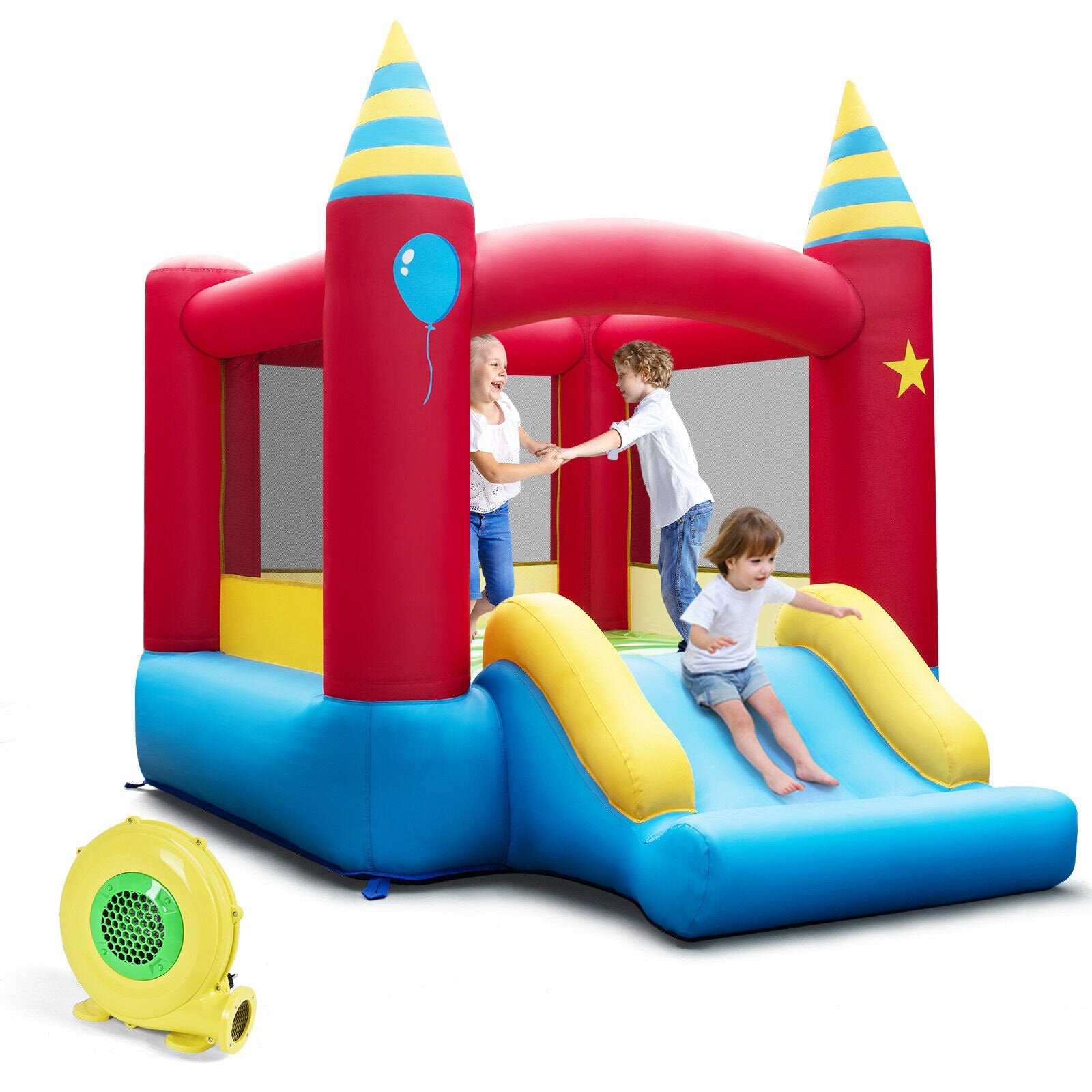 Inflatable Kids Bounce Castle with 480W Blower - Gallery Canada