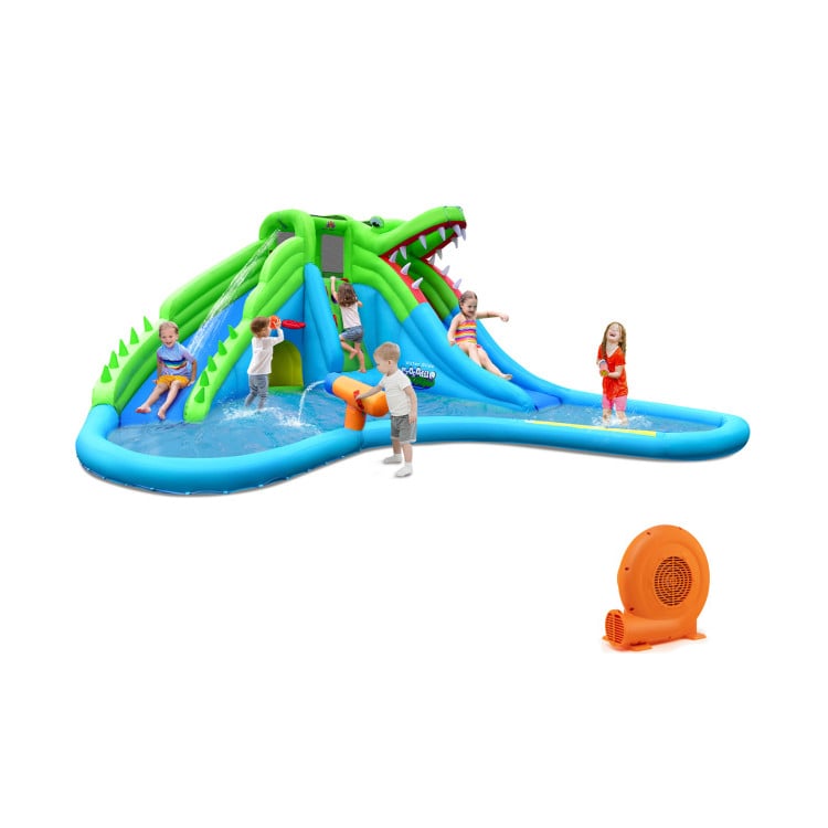 Inflatable Crocodile Style Water Slide Upgraded Kids Bounce Castle with 750W Blower Bounce House   at Gallery Canada