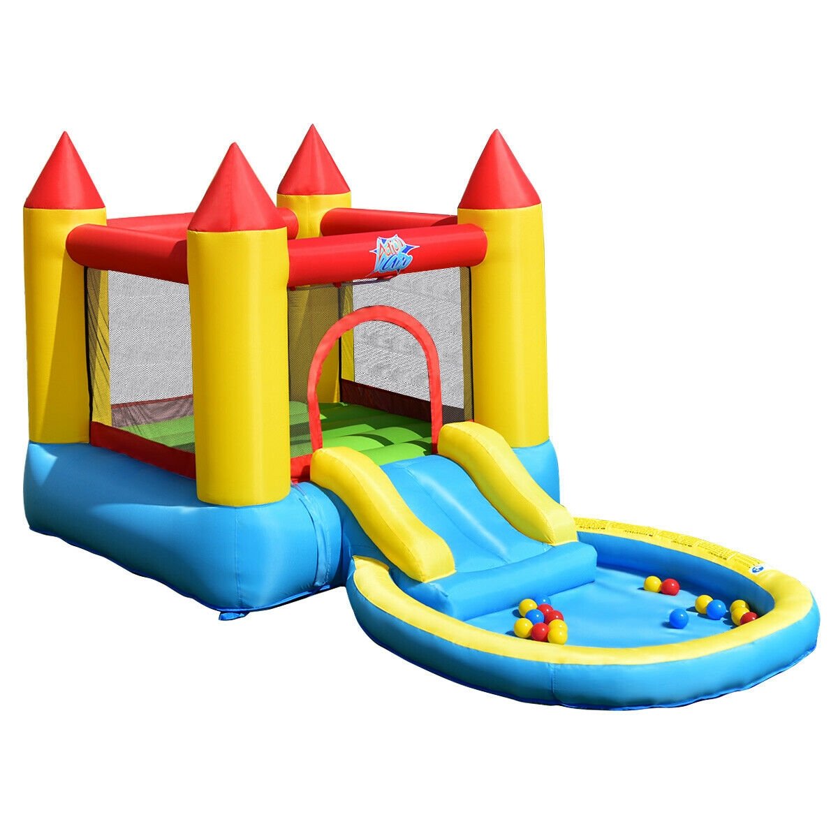 Inflatable Kids Slide Bounce House with 580w Blower - Gallery Canada