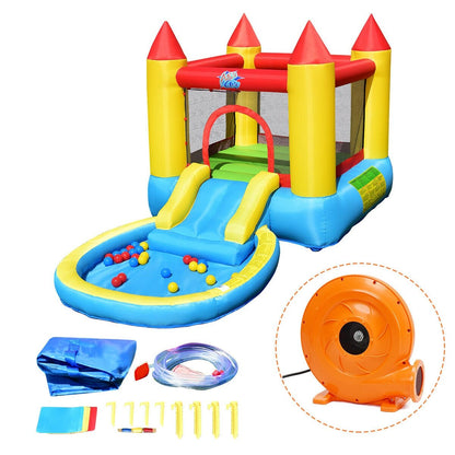 Inflatable Kids Slide Bounce House with 580w Blower - Gallery Canada