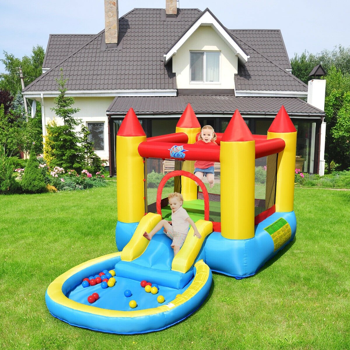 Inflatable Kids Slide Bounce House with 580w Blower Bounce House   at Gallery Canada