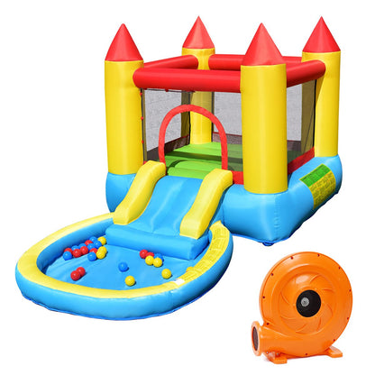 Inflatable Kids Slide Bounce House with 580w Blower - Gallery Canada