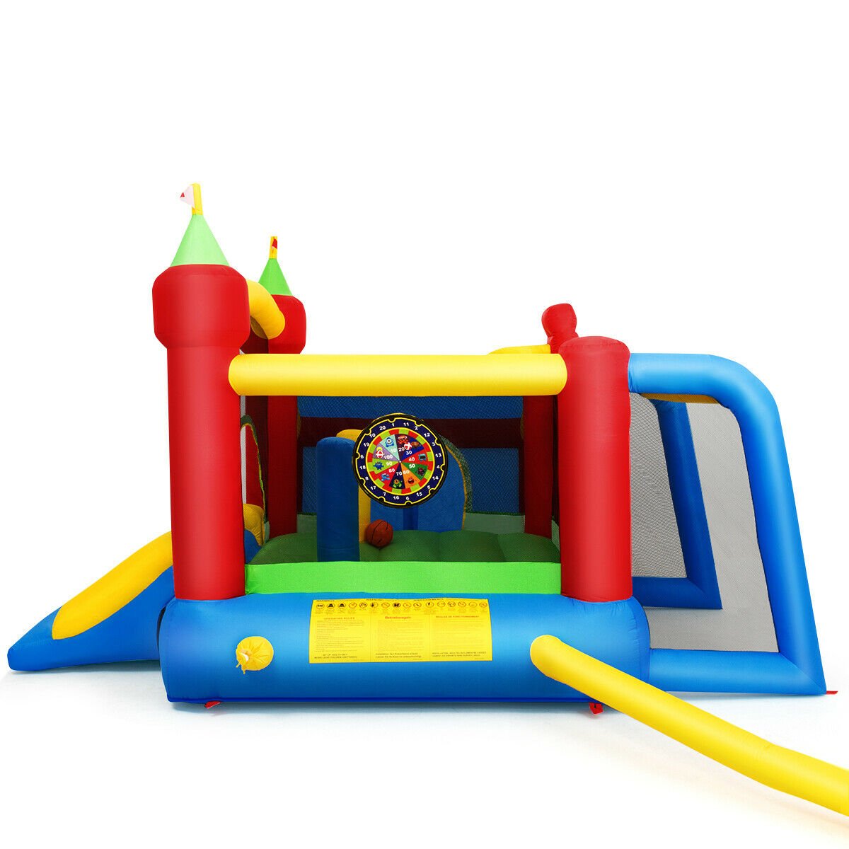 7-in-1 Kids Inflatable Bounce House with Ocean Balls and 480W Blower Bounce House   at Gallery Canada