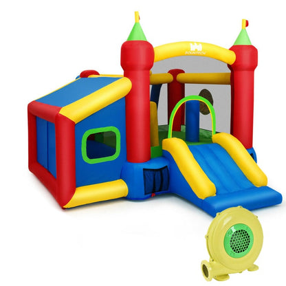 7-in-1 Kids Inflatable Bounce House with Ocean Balls and 480W Blower Bounce House   at Gallery Canada