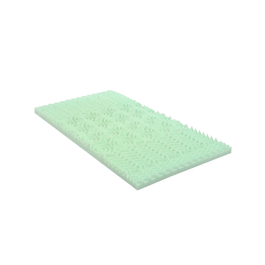 3 Inch Comfortable Mattress Topper Cooling Air Foam-King Size, Green - Gallery Canada