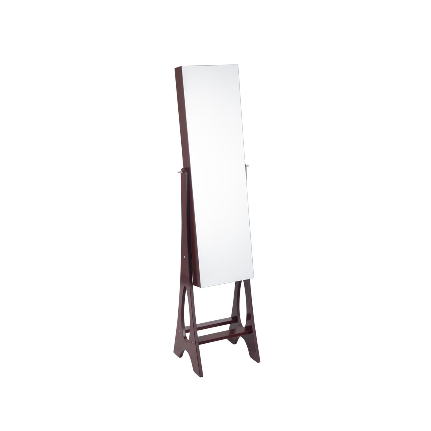 Standing Mirror Jewelry Cabinet, Brown Jewelry Armoires   at Gallery Canada