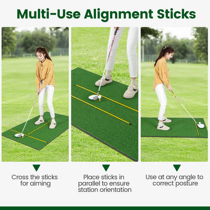 5 x 3 ft Artificial Turf Grass Practice Mat for Indoors and Outdoors-27mm, Green Golf   at Gallery Canada