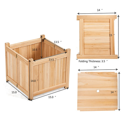 Foldable Flower Bed with Drainage Hole and Base Raised Garden Beds   at Gallery Canada