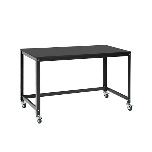 48" Mobile Computer Workstation with 4 Smooth Casters, Black - Gallery Canada
