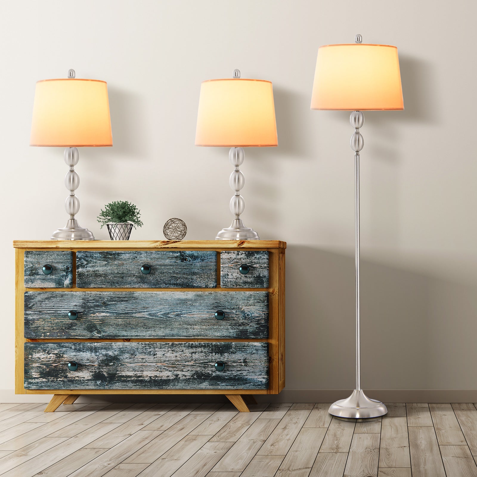 3-Piece Table and Floor Lamp Set Table & Floor Lamps at Gallery Canada