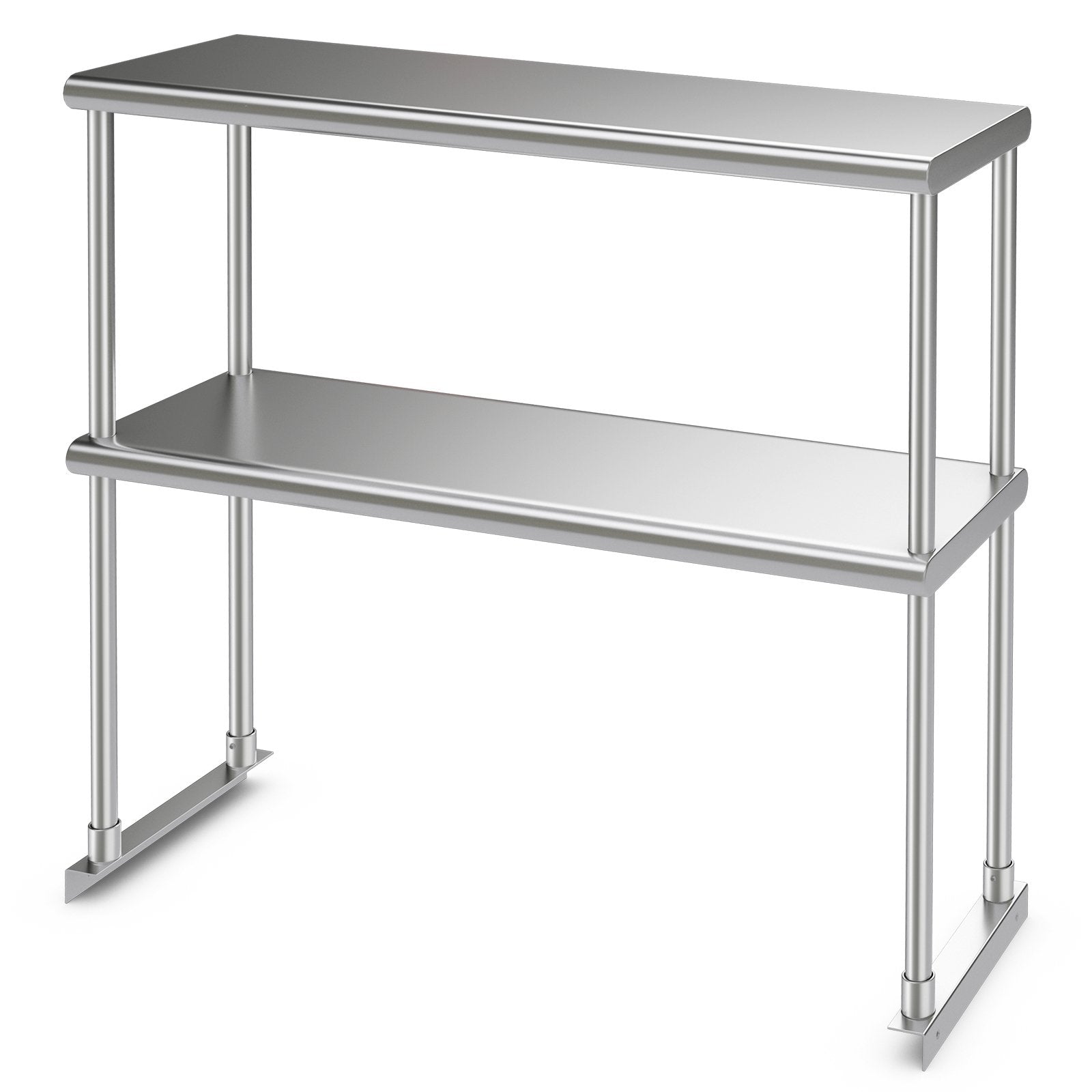 Stainless Steel Overshelf with Adjustable Lower Shelf for Restaurant Kitchen, Silver Kitchen Tools   at Gallery Canada