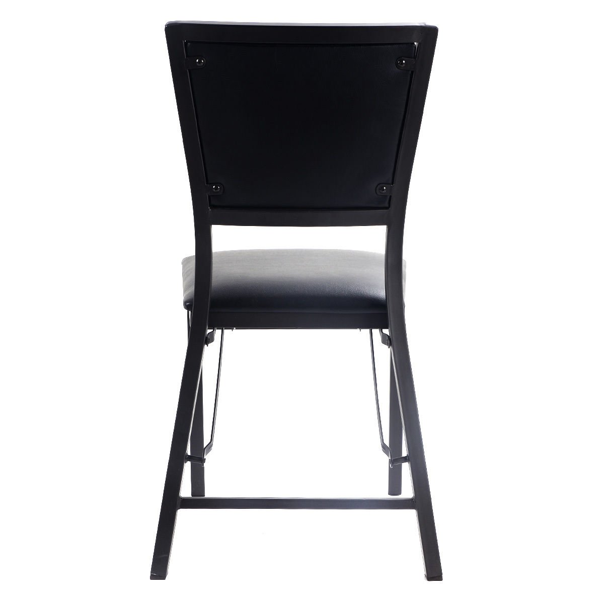 Set of 2 Metal Folding Dining Chair with Space Saving Design, Black - Gallery Canada