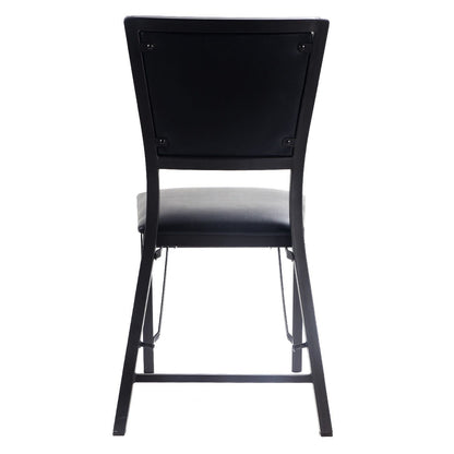 Set of 2 Metal Folding Dining Chair with Space Saving Design, Black Dining Chairs   at Gallery Canada