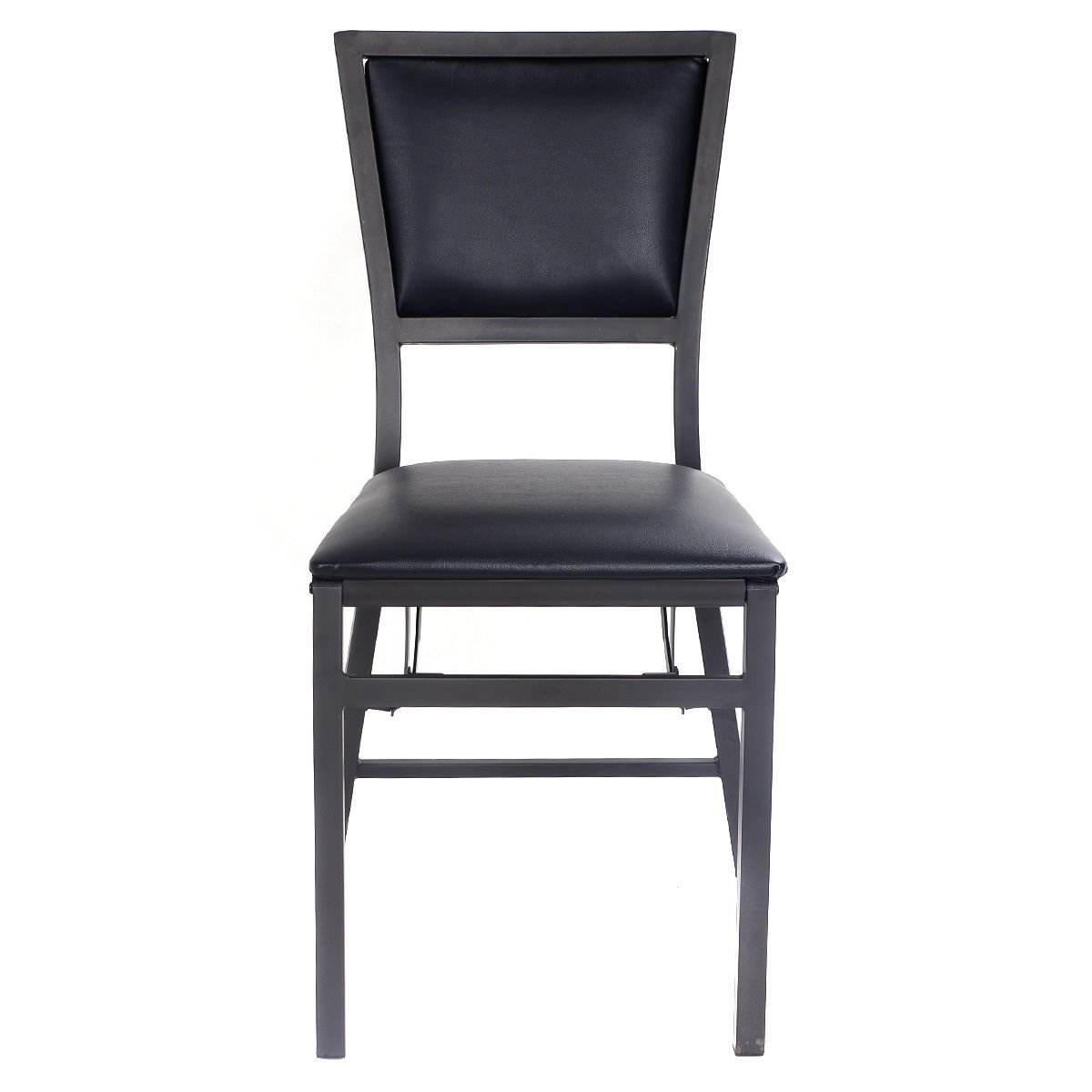 Set of 2 Metal Folding Dining Chair with Space Saving Design, Black Dining Chairs   at Gallery Canada