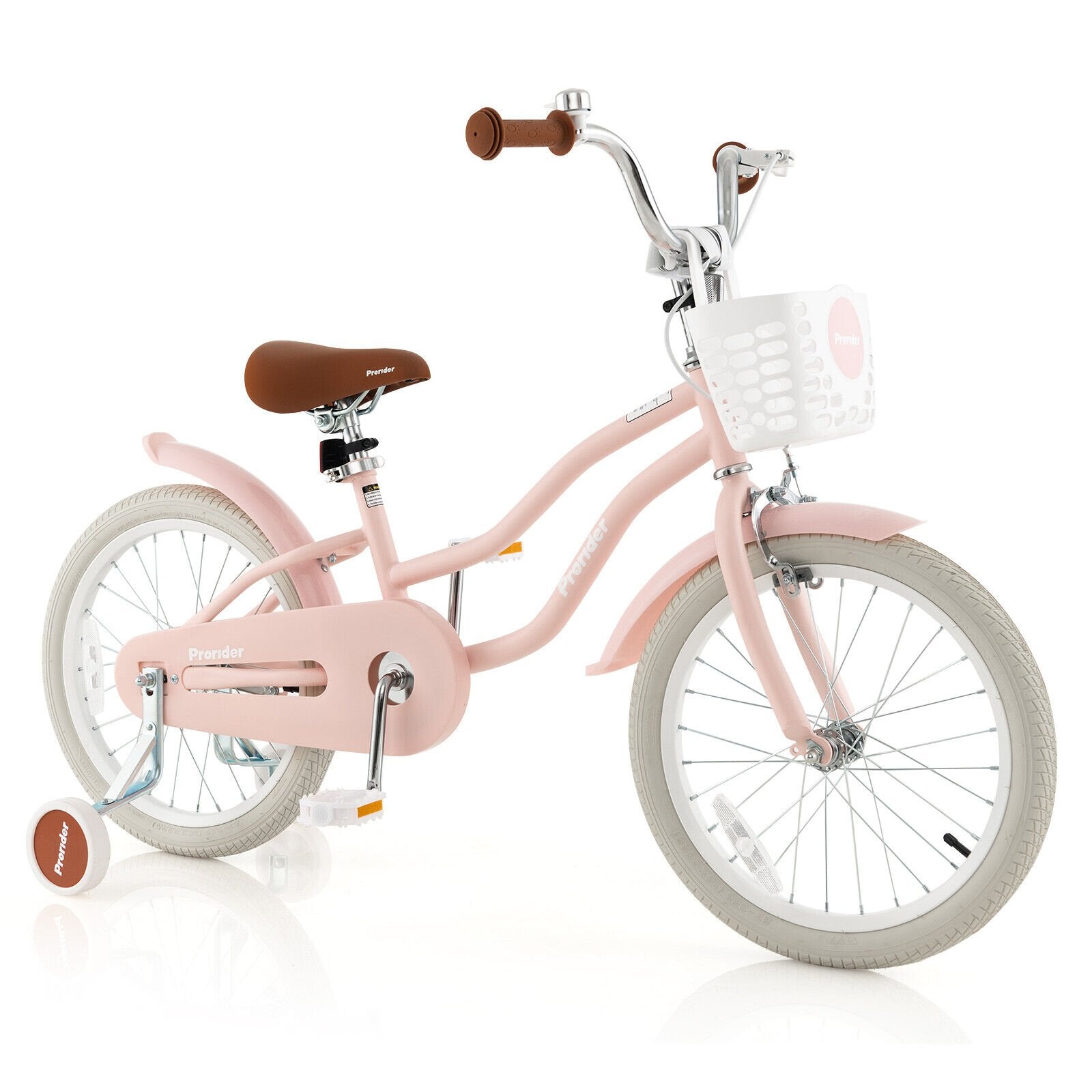 Children Bicycle with Front Handbrake and Rear Coaster Brake, Pink Kids Bike   at Gallery Canada