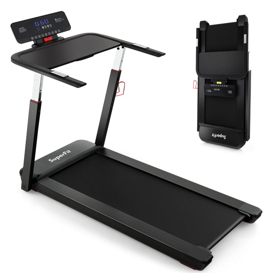 3HP Folding Treadmill with Adjustable Height and APP Control, Black - Gallery Canada