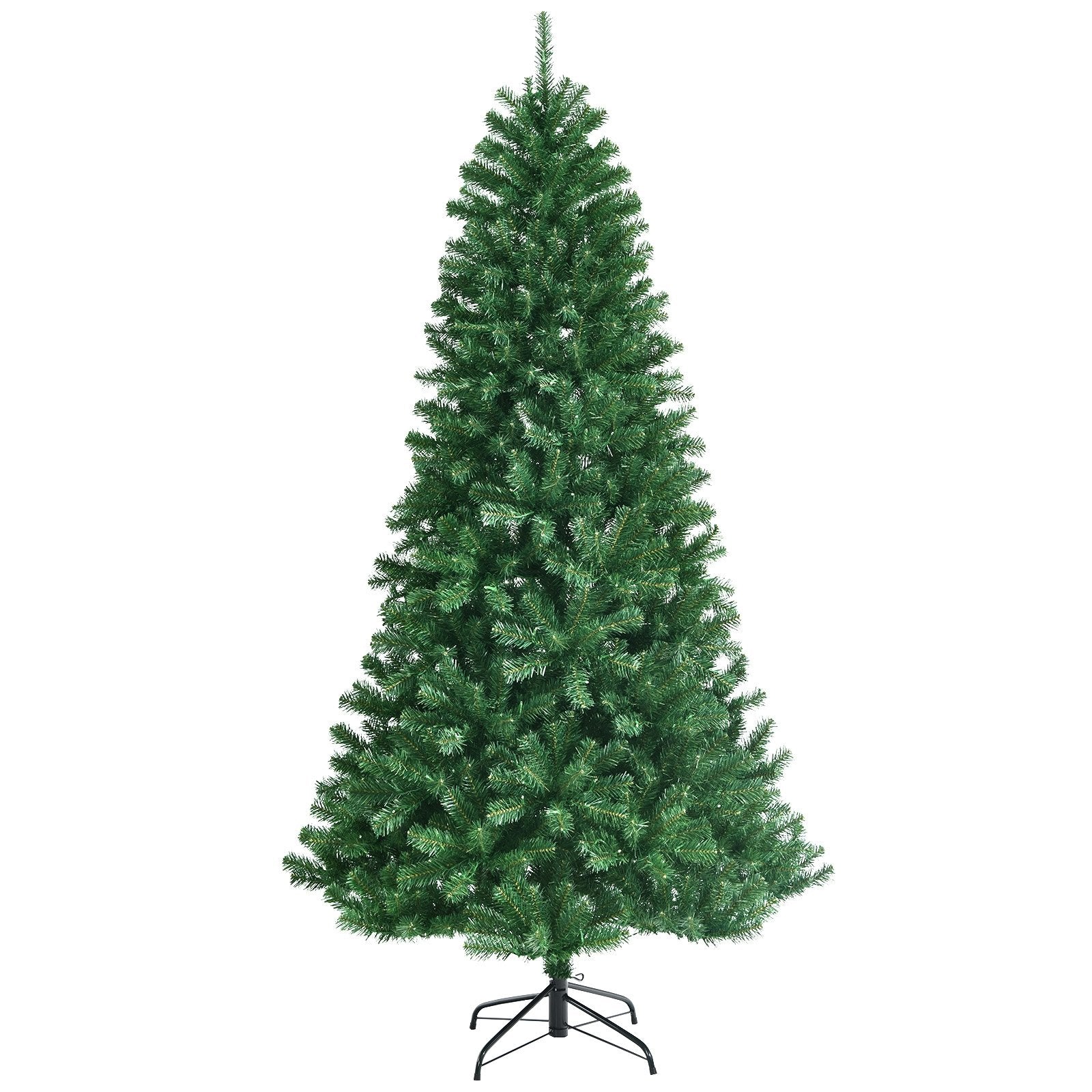 Artificial Hinged Christmas Tree with Remote-controlled Color-changing LED Lights-7', Green - Gallery Canada