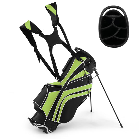 Golf Stand Cart Bag with 6 Way Divider Carry Pockets, Green Golf Green  at Gallery Canada