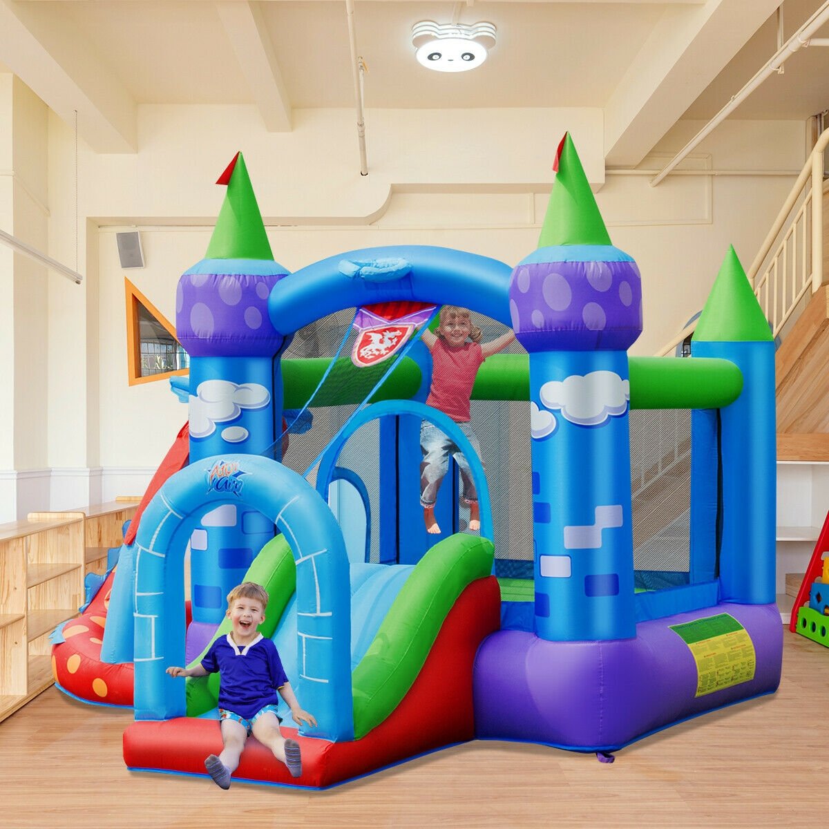 Kids Inflatable Bounce House Dragon Jumping Slide Bouncer Castle with 740W Blower Bounce House   at Gallery Canada