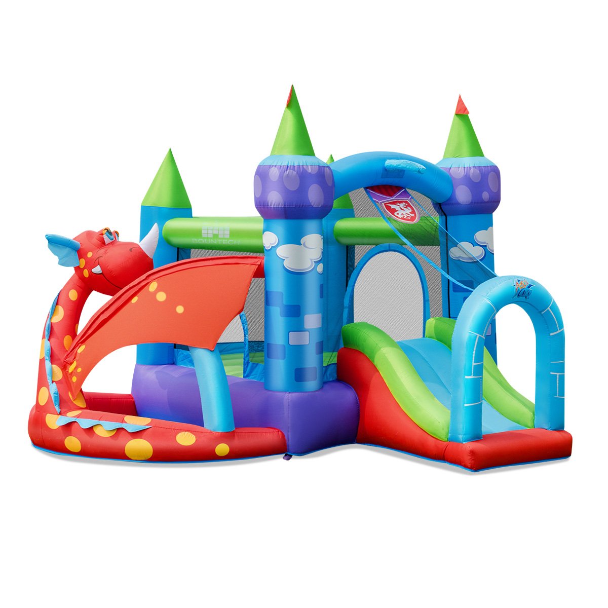 Kids Inflatable Bounce House Dragon Jumping Slide Bouncer Castle with 740W Blower Bounce House   at Gallery Canada