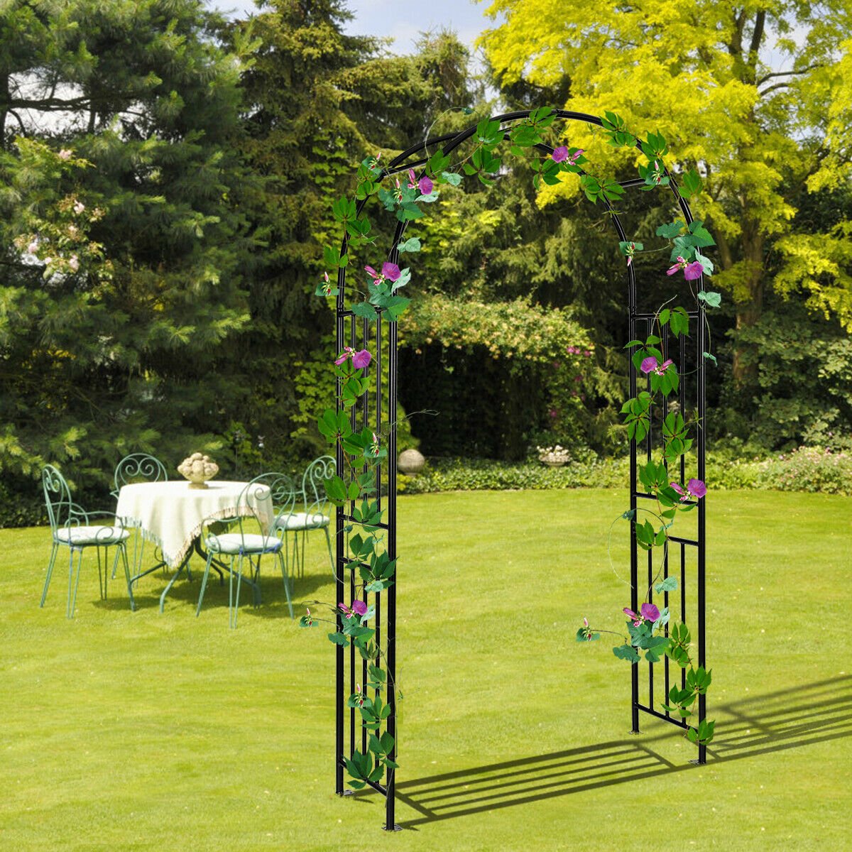 7.2 Feet Garden Decoration Climbing Plants Arch, Black Outdoor Decor   at Gallery Canada