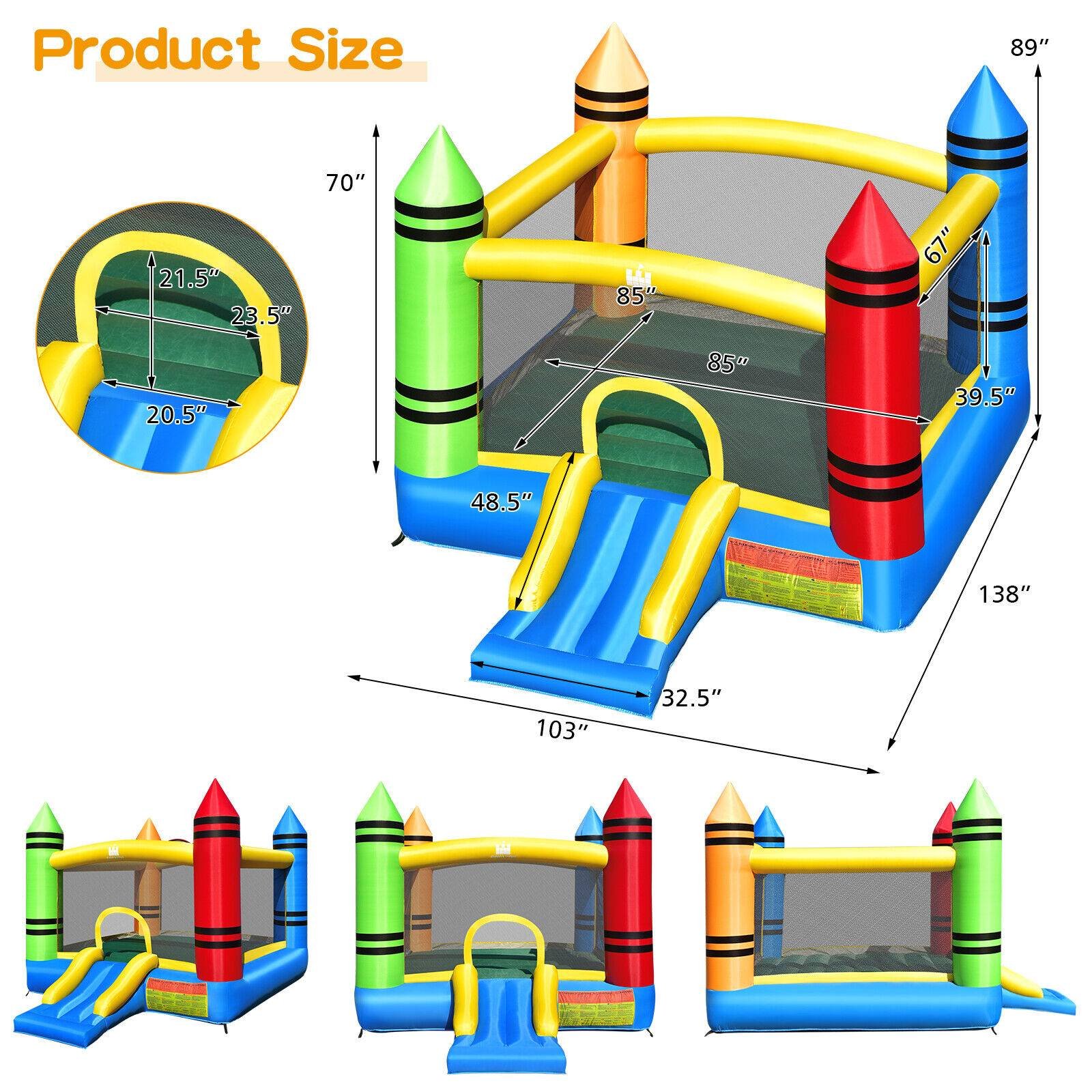 Kids Inflatable Bounce House with Slide and Ocean Balls Not Included Blower Bounce House   at Gallery Canada