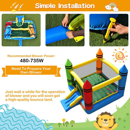 Kids Inflatable Bounce House with Slide and Ocean Balls Not Included Blower Bounce House   at Gallery Canada