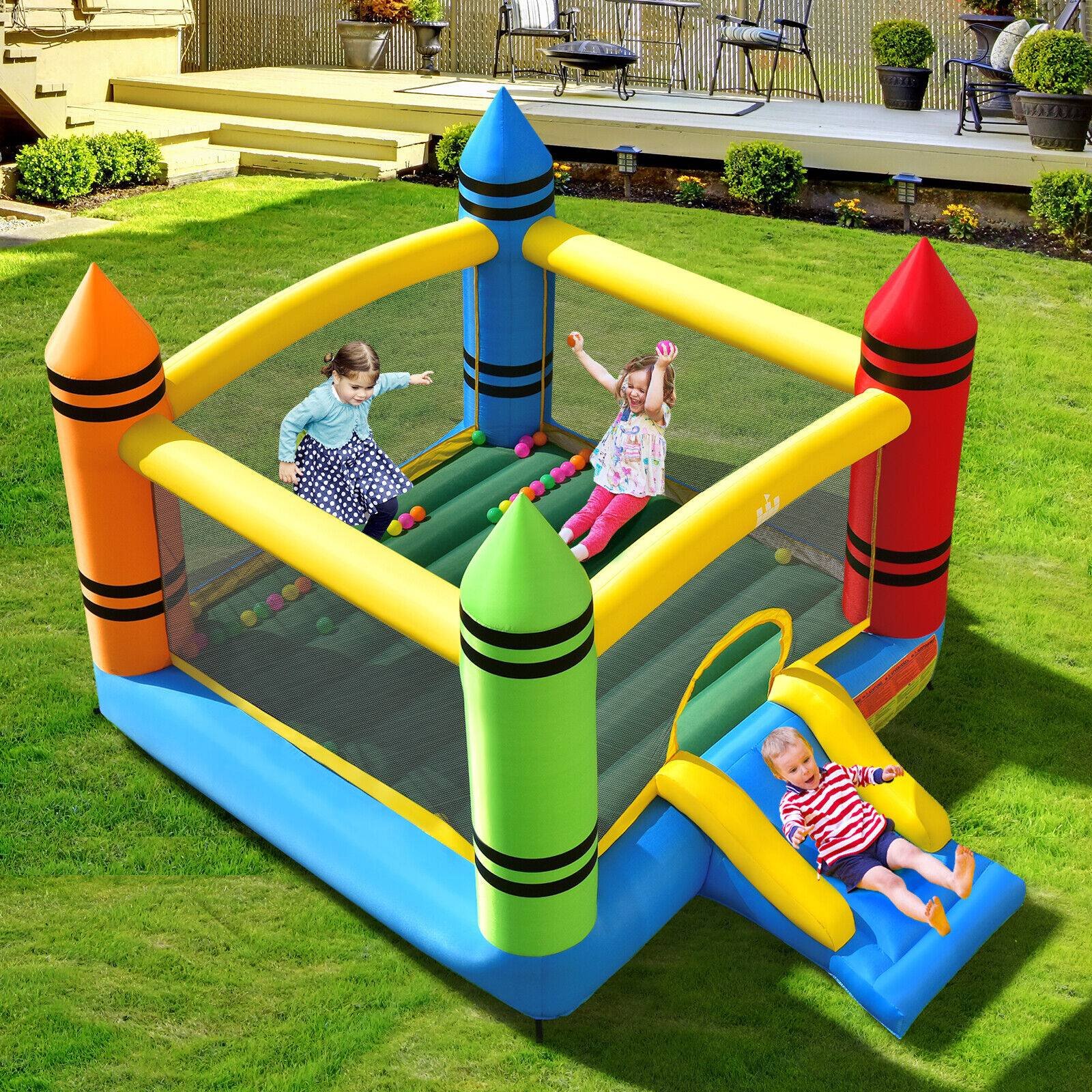 Kids Inflatable Bounce House with Slide and Ocean Balls Not Included Blower Bounce House   at Gallery Canada